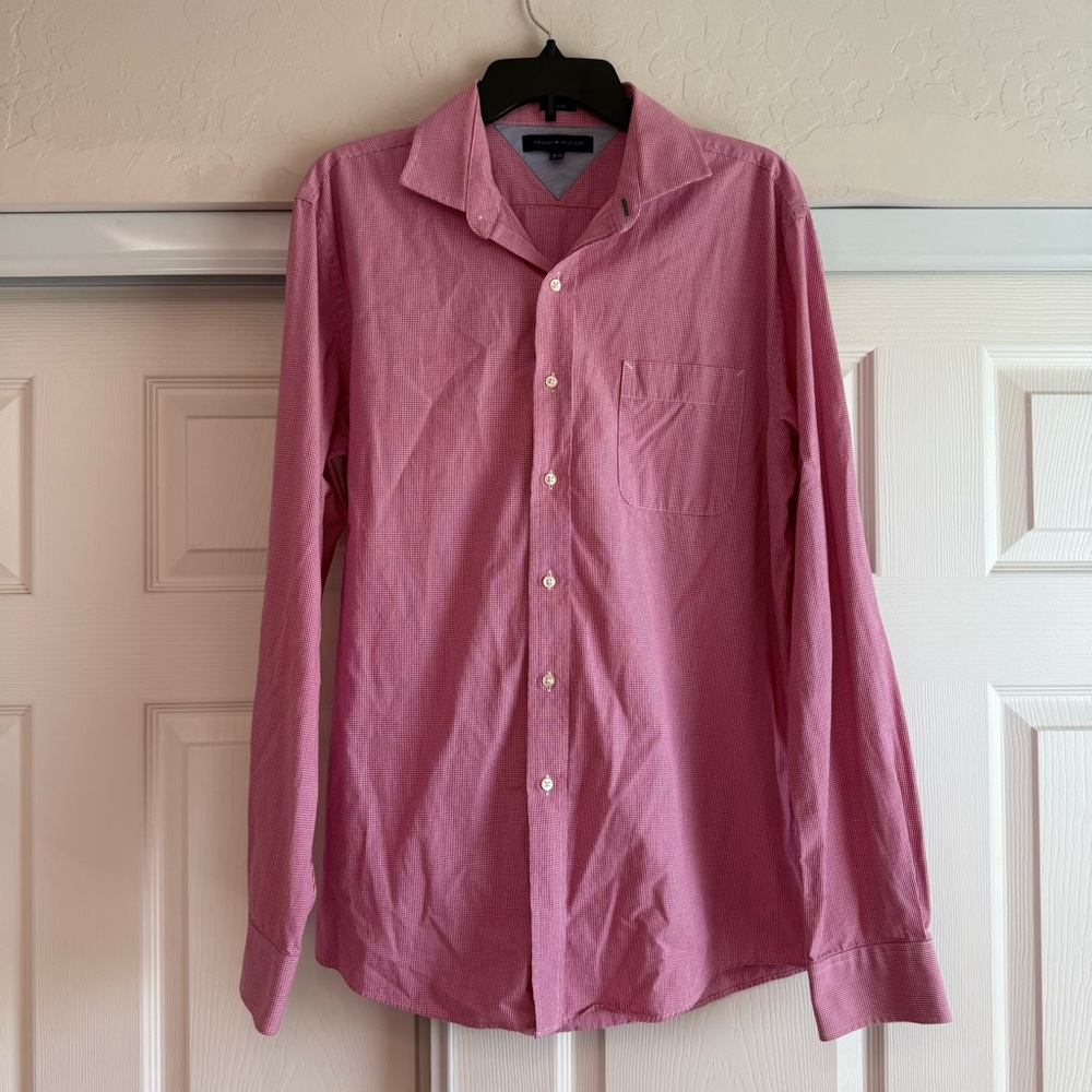 Tommy Hilfiger - Slim Fit - Pink Button Down Shirt - Size 16-1/2 34-35